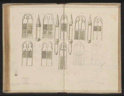 Facade of a Building with Tracery Windows, Johannes Huibert Prins, c. 1783 - c. 1797 Canvas Print