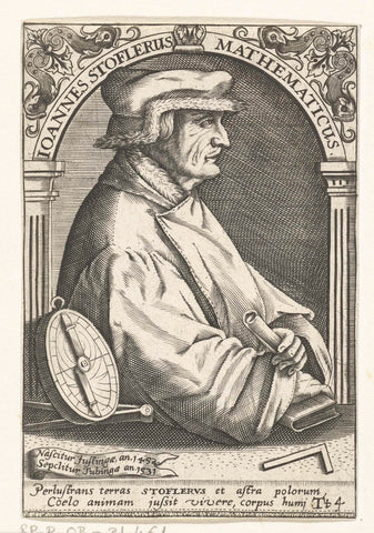 Portrait of Johannes Stöffler, Theodor de Bry, 1669 Canvas Print