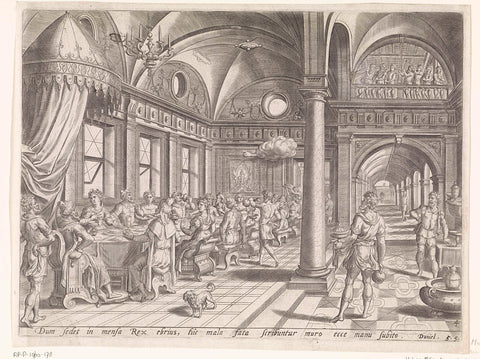 Feast of Belsassar, John or Luke of Doetechum, 1643 Canvas Print