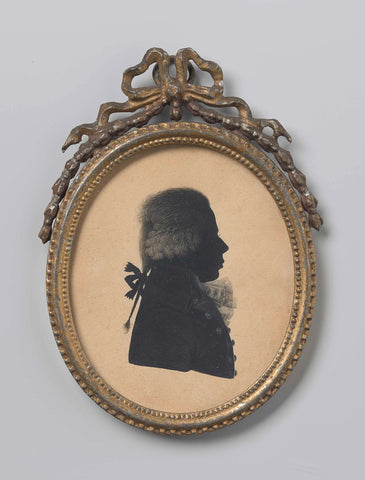 Silhouette portrait of a man, Simon Schaasberg, 1790 - 1800 Canvas Print