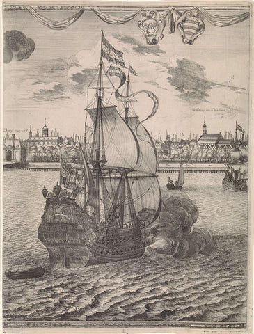 View of Rotterdam (second part), Joost van Geel, after 1666 - 1698 Canvas Print