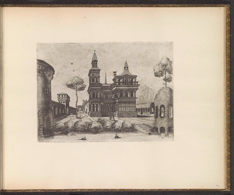 Palace surrounded by gardens, John or Luke of Doetechum, c. 1601 Canvas Print