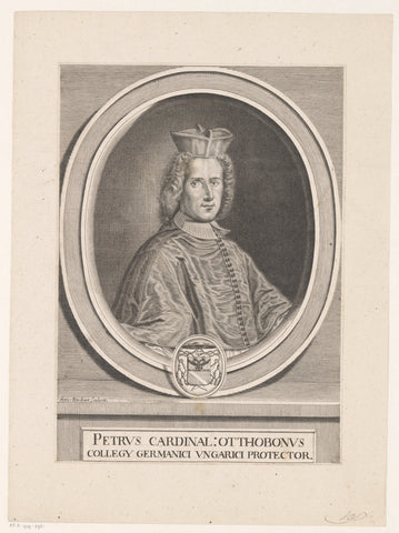 Portret van Pietro Ottoboni, Anton Birckhart, 1689 - 1748 Canvas Print