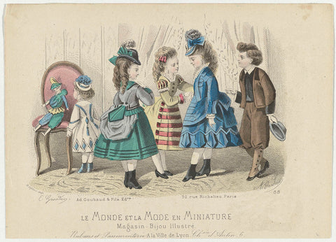 Le Monde et la Mode en Miniature, 1873, No. 88 : Rubans et Passementeri (...), A. Bodin, 1873 Canvas Print