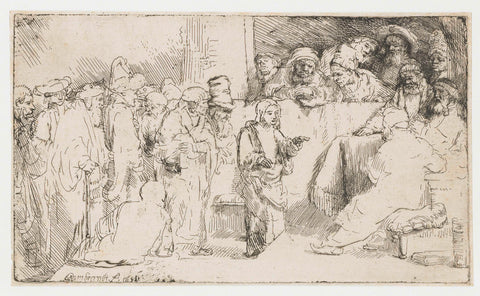 Christ Disputing with the Doctors, Rembrandt van Rijn, 1652 Canvas Print