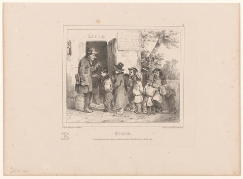 School, Nicolas Toussaint Charlet, 1835 Canvas Print