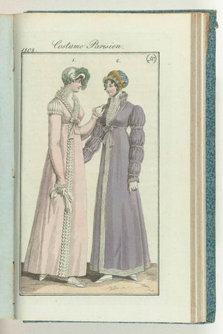 Journal des Dames et des Modes, editie Frankfurt 11 December 1808, Costume Parisien (50), anonymous, 1808 Canvas Print