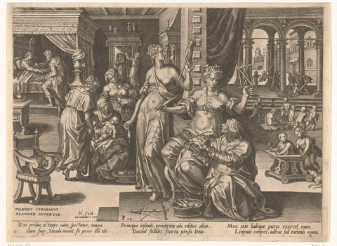 Birth, Pieter Jalhea Furnius, 1570 Canvas Print