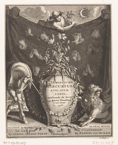 Title page for the Europische Mercurius for the year 1706, Pieter Sluyter, 1706 - 1707 Canvas Print