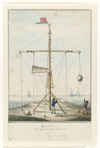 Bataafse kusttelegraaf, 1799, anonymous, 1799 Canvas Print