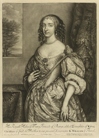 Portrait of Maria Henrietta Stuart, William Faithorne (II), c. 1682 - c. 1725 Canvas Print