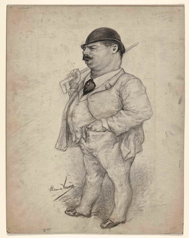 Karikatuurportret van Louis Apol, Elchanon Verveer, 1860 – 1899 Canvas Print