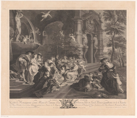 Garden of Love, Louis Simon Lempereur, 1769 Canvas Print