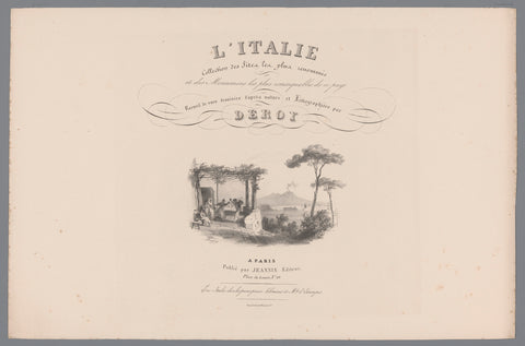 Title print for: Faces in Italy, Isodore-Laurent Deroy, 1838 - 1841 Canvas Print