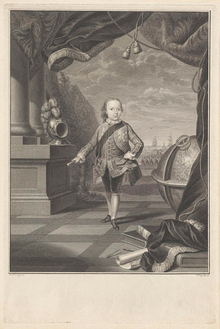 Portret van Willem V, prins van Oranje-Nassau, Pieter Tanjé, 1754 Canvas Print