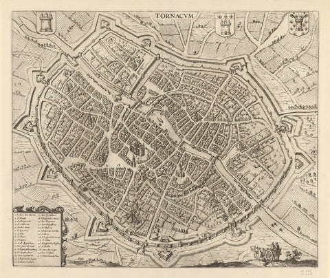 Map of Tournai, Jan Luyken, 1682 Canvas Print