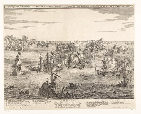 The Four Days' Battle, 1666, anonymous, 1666 Canvas Print