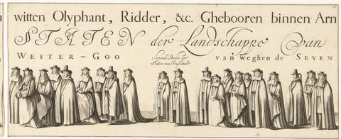 Funeral procession of Willem Frederik, Count of Nassau-Dietz (sheet 16), 1665, Michel Noé, 1666 Canvas Print