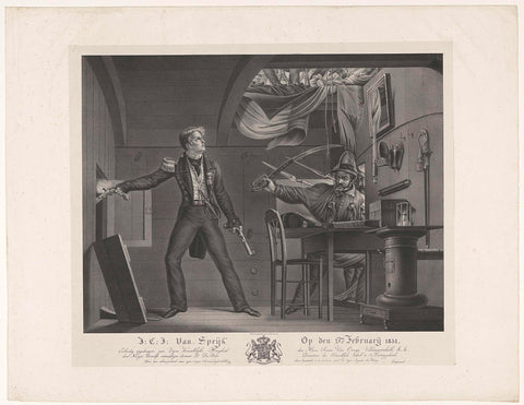 J:C:J: Van Speijk On the 5th of February 1831, Dominicus Franciscus du Bois, 1831 Canvas Print