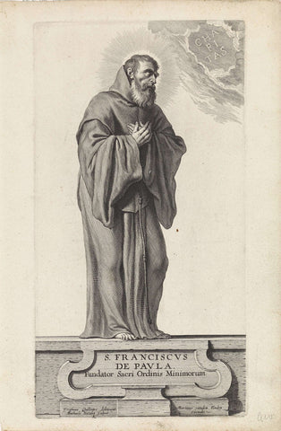 Saint Francis of Paula, Michel Natalis, 1620-1668 Canvas Print