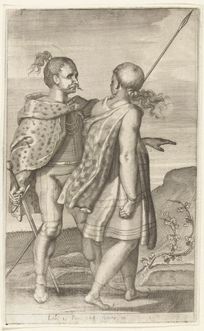 Two Germans, figura III, anonymous, 1614 - 1616 Canvas Print