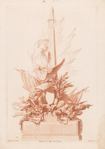 Trophy with weapons, anonymous, 1763 - 1793 Canvas Print