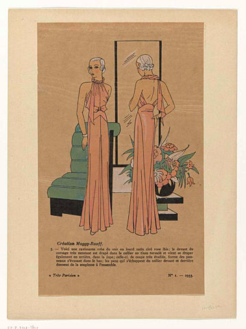 Très Parisien, 1933, No. 1 : Creation Maggy-Rouff. / 5. - Here is a delightful (...), anonymous, 1933 Canvas Print