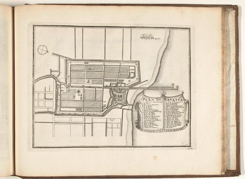 Map of Batavia, 1726, anonymous, 1726 Canvas Print