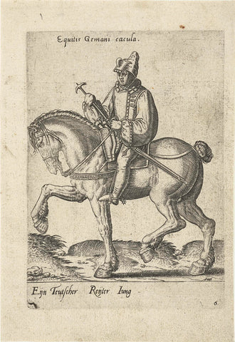 Young German rider, Abraham de Bruyn, 1577 Canvas Print