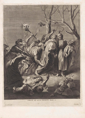 Capture of Jesus, Adriaen Lommelin, 1640- 1677 Canvas Print