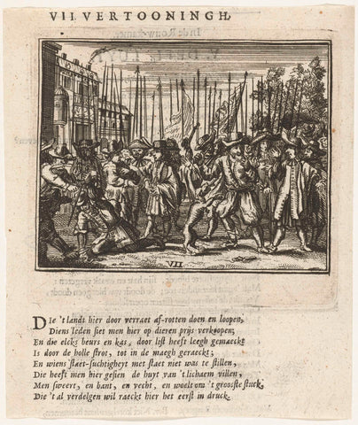 Parts of the bodies are sold, 1672, anonymous, 1672 Canvas Print