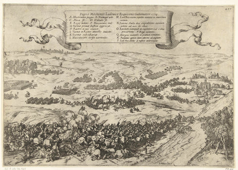 Battle of the Mookerheide, 1574, Johann Wilhelm Baur, 1630- 1632 Canvas Print