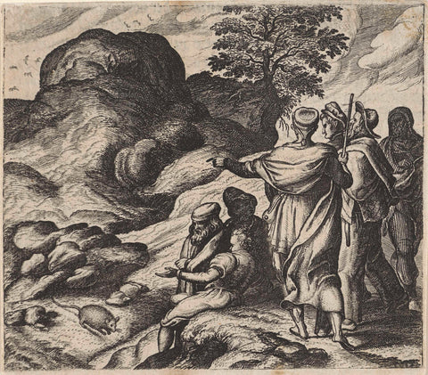 Fable of the Giving Mountain, Aegidius Sadeler, 1608 Canvas Print