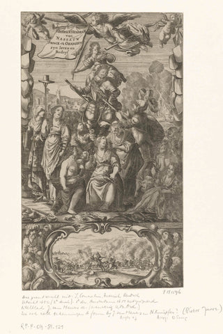 Frontispiece from Frederick Hendrick van Nassauw by J. Commelijn, anonymous, 1651 - 1656 Canvas Print