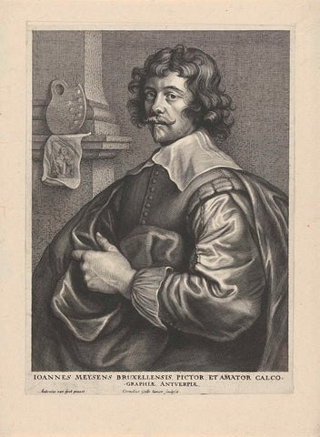 Portrait of Joannes Meyssens, Cornelis Galle (II), c. 1638 - c. 1650 Canvas Print