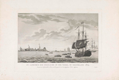 Landing of the British in Veere, 1809, Friedrich Christoph Dietrich, 1809 Canvas Print