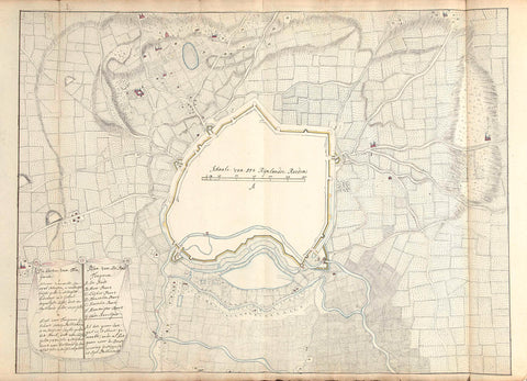 Map of Tongeren, ca. 1701-1715, Samuel Du Ry de Champdoré, 1701 - 1715 Canvas Print