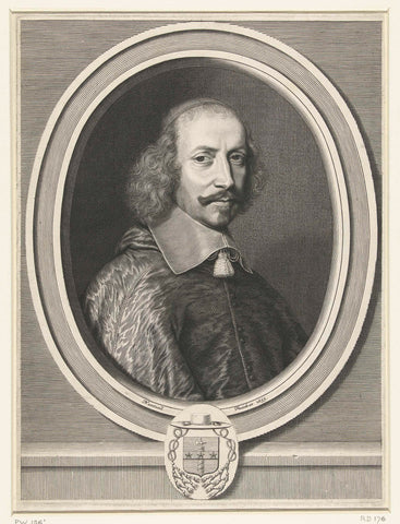 Portret van Jules Mazarin, Robert Nanteuil, 1655 Canvas Print