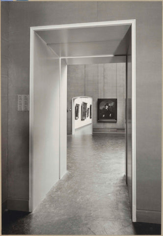 Passage from room 223 to room 222 and 221 with a view of the portrait of a man, 1958 Canvas Print