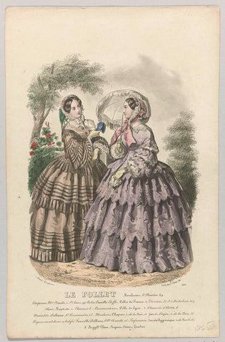 Le Follet, 1855, No. 1971 : Chapeaux Mme Naudé (...), anonymous, 1855 Canvas Print