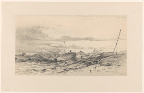 Breakthrough of the Westervoortsche dike in the night of 5-6 March 1855 Arnhem, from the Felpsbroek to be seen, Jacobus Pelgrom, 1821 - 1861 Canvas Print