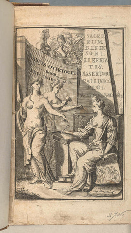 Title page for: L. Smids, Oranjes overtogt naar Engeland : of beschryvinge van Romein de Hooges printen, 1689, Hugo Allard (I), 1689 Canvas Print