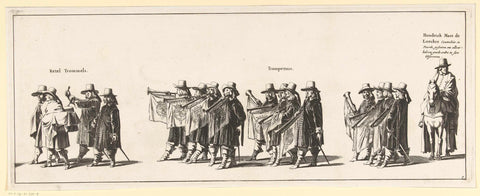 The funeral procession of Frederik Hendrik (plate no. 9), 1647, Pieter Nolpe, 1647 - 1651 Canvas Print