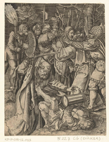 Imprisonment and betrayal of Christ, Albrecht Dürer, 1656 - 1699 Canvas Print