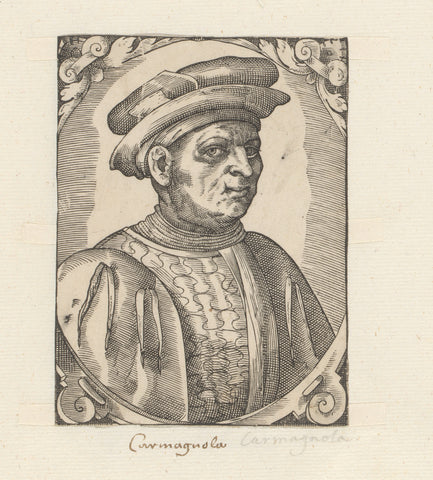 Portret van Francesco Bussone da Carmagnola, anonymous, 1549-1575 Canvas Print