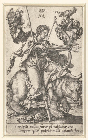 Anger, Heinrich Aldegrever, 1552 Canvas Print