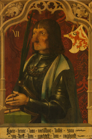 Portrait of Hendrik IV of Naaldwijk, Knight and Hereditary Marshall of Holland, anonymous, c. 1500 - c. 1506 Canvas Print