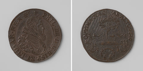 Failed attempt by Frederick Henry, Prince of Orange-Nassau, on Hulst, calculation medal struck in honor of Philip IV, King of Spain, anonymous, 1626 Canvas Print