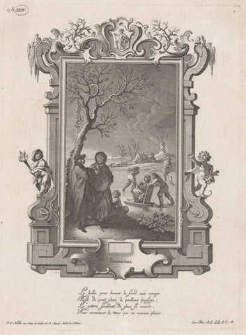 Monument voor Paus Clemens XI, Maximilian Joseph Limpach, 1714 Canvas Print