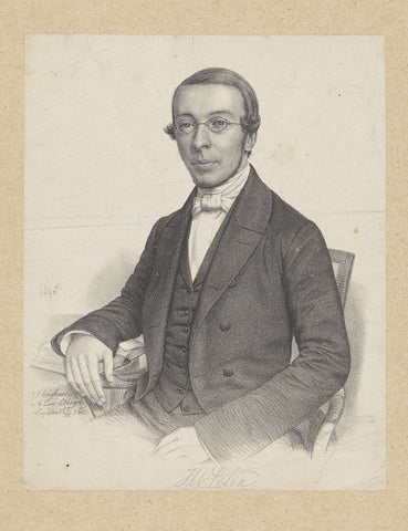 Portrait of Jan Wouter Felix, Johann Peter Berghaus, 1856 Canvas Print